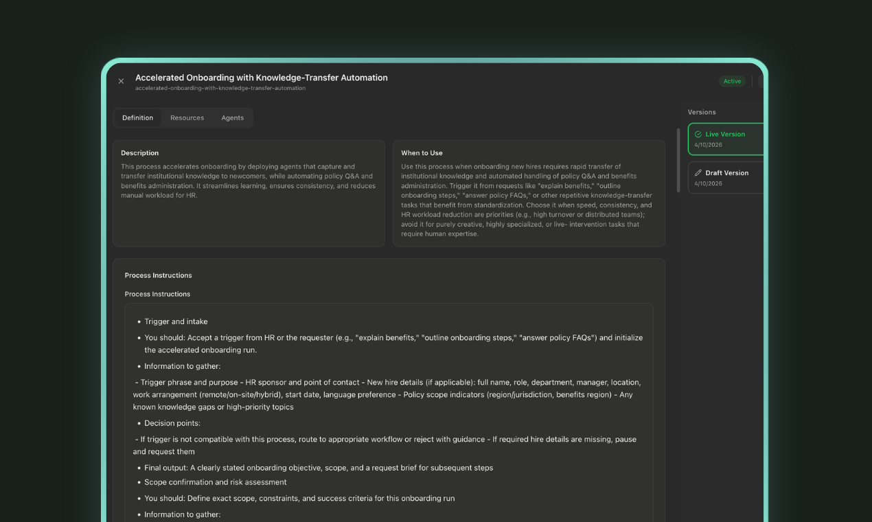 Onboarding knowledge transfer